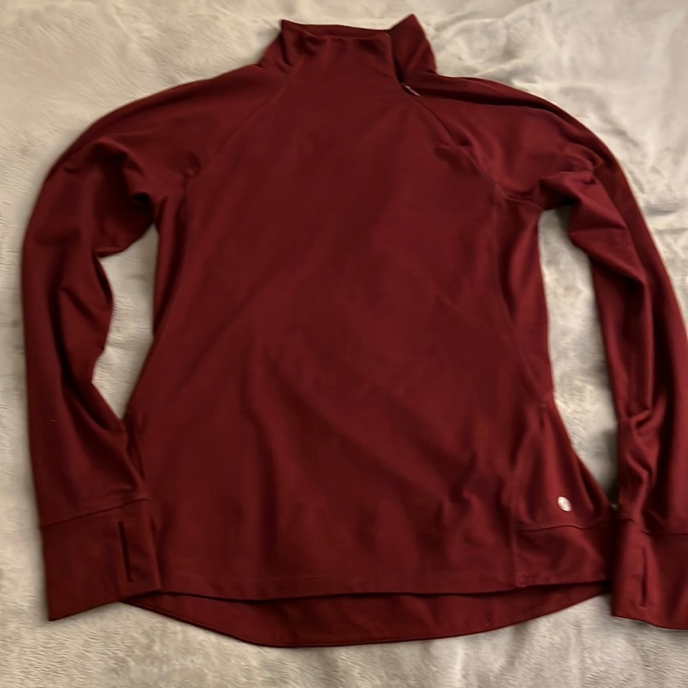 Burgundy Long Sleeve Active Jacket
